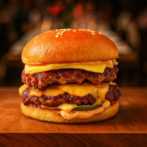 Double Chuck burger